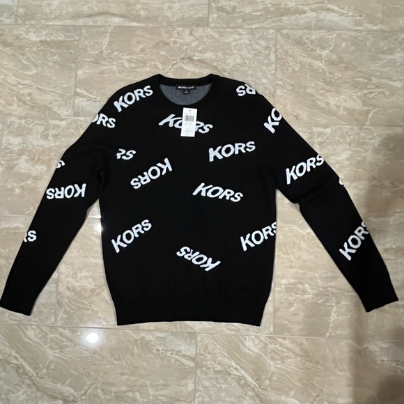 MICHAEL Michael Kors Other - Michael Kors Men’s All Over Print a pullover. Crewneck Sweatshirt Black. NWT.